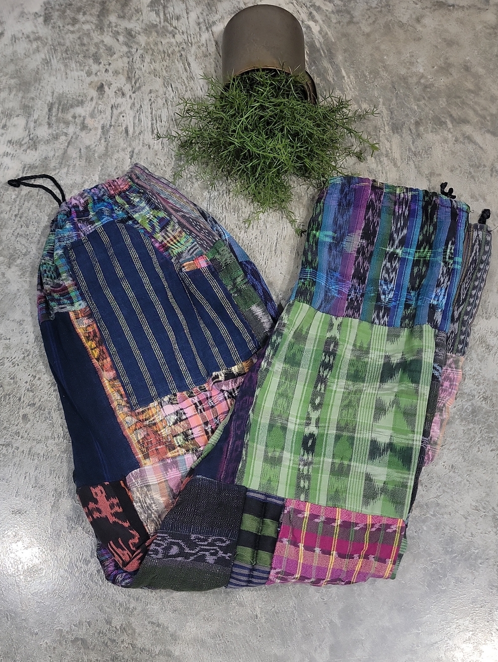 Handmade Guatamalan Huipil Woven Patchwork Pants